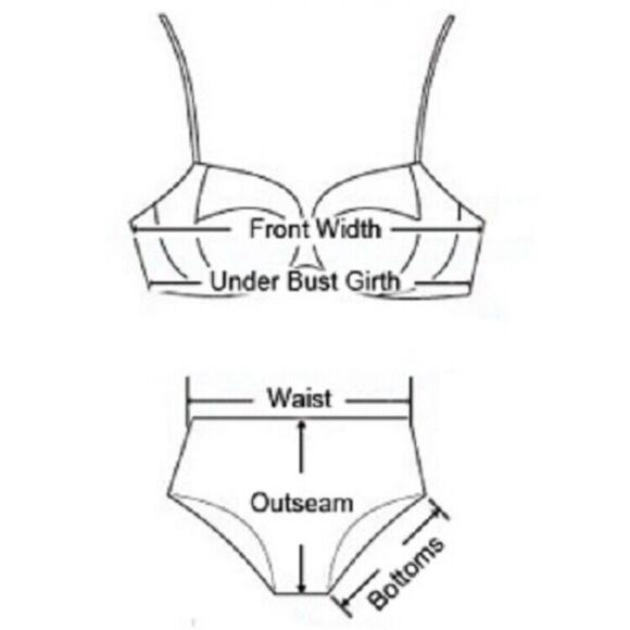 Oshkosh B'Gosh Girls Floral Bikini Set 2 Piece Swimsuit High Waist Sz 14 UPF 50+ - Picture 11 of 11